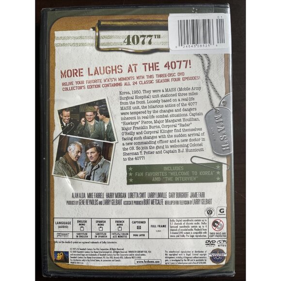 MASH - Season 4 (DVD, 2003, 3-Disc Set) Brand New Sealed - Picture 2 of 2